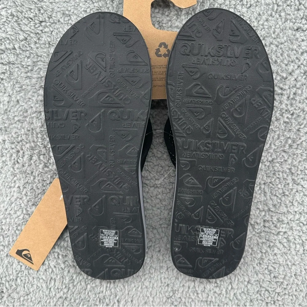Quiksilver Carver Suede‎  Flip-Flops Mens Sz 12 New!